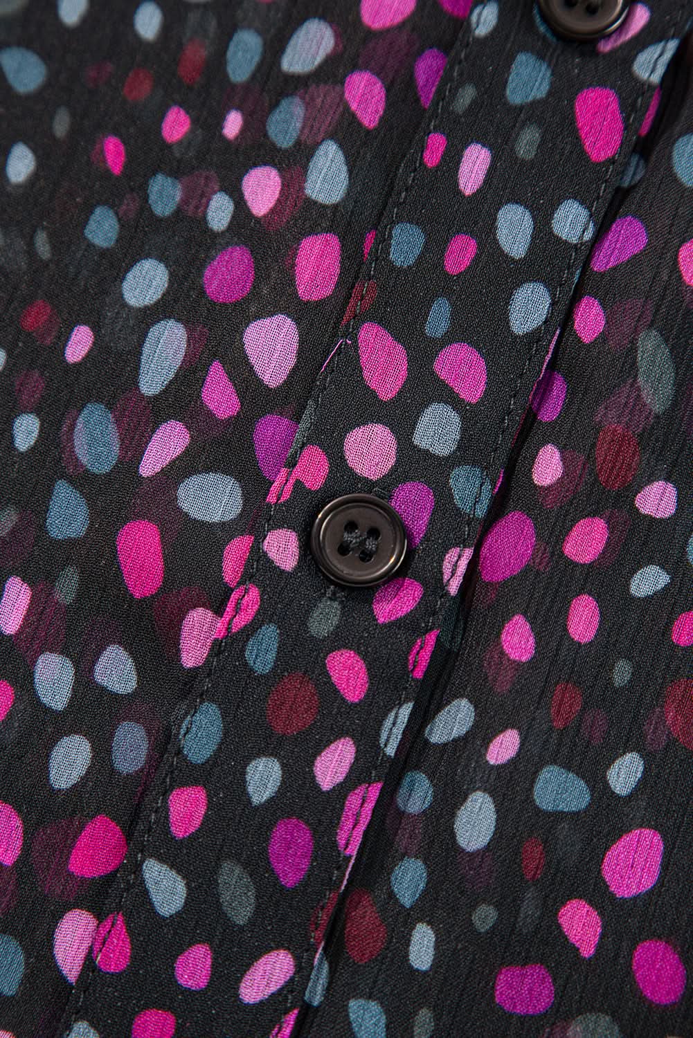 Grape Wine Polka Dot Printed Buttoned Casual Shirt - Love Salve
